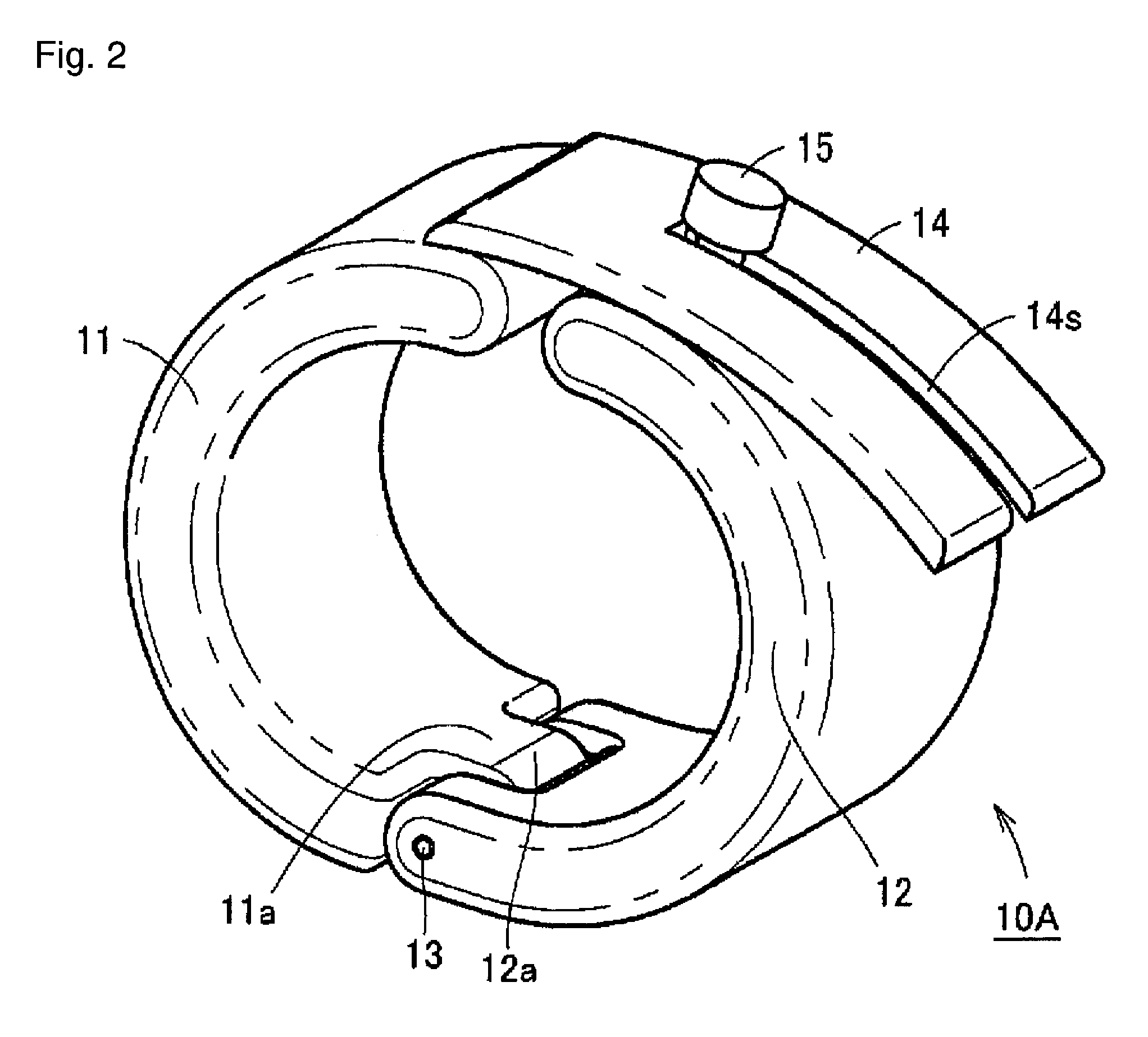 Cuff of wrist-mount blood pressure monitor