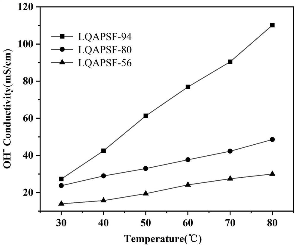 Multi-quaternary ammonium side long-chain type polysulfone anion exchange membrane and preparation method thereof