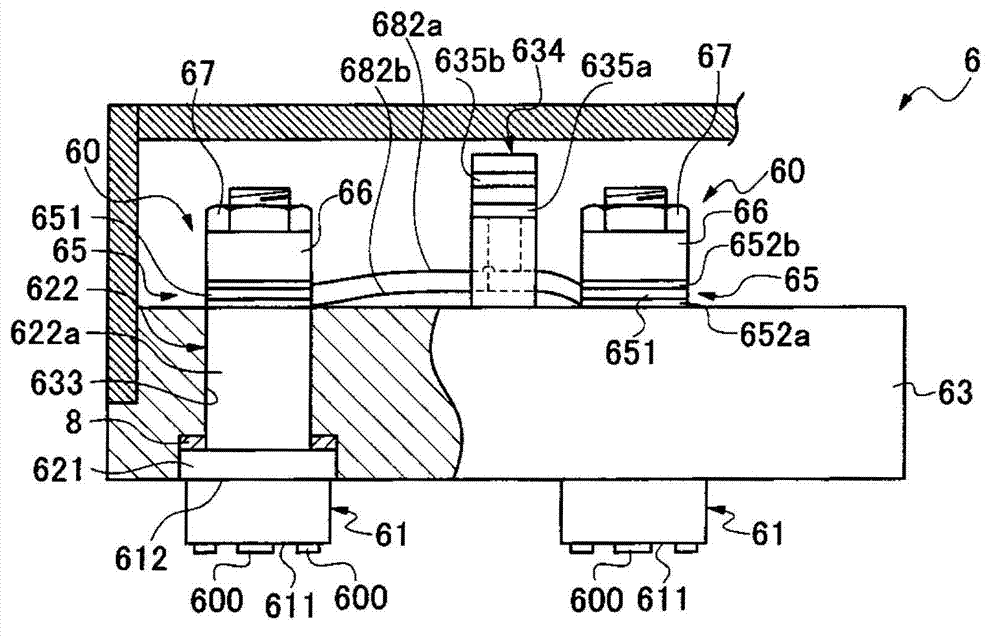 Abrasive particle burying device, polishing device and polishing method