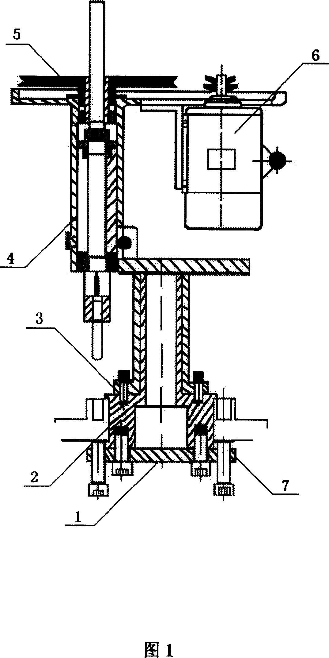 Belt pulley driven inclined vertical trephine and its using method