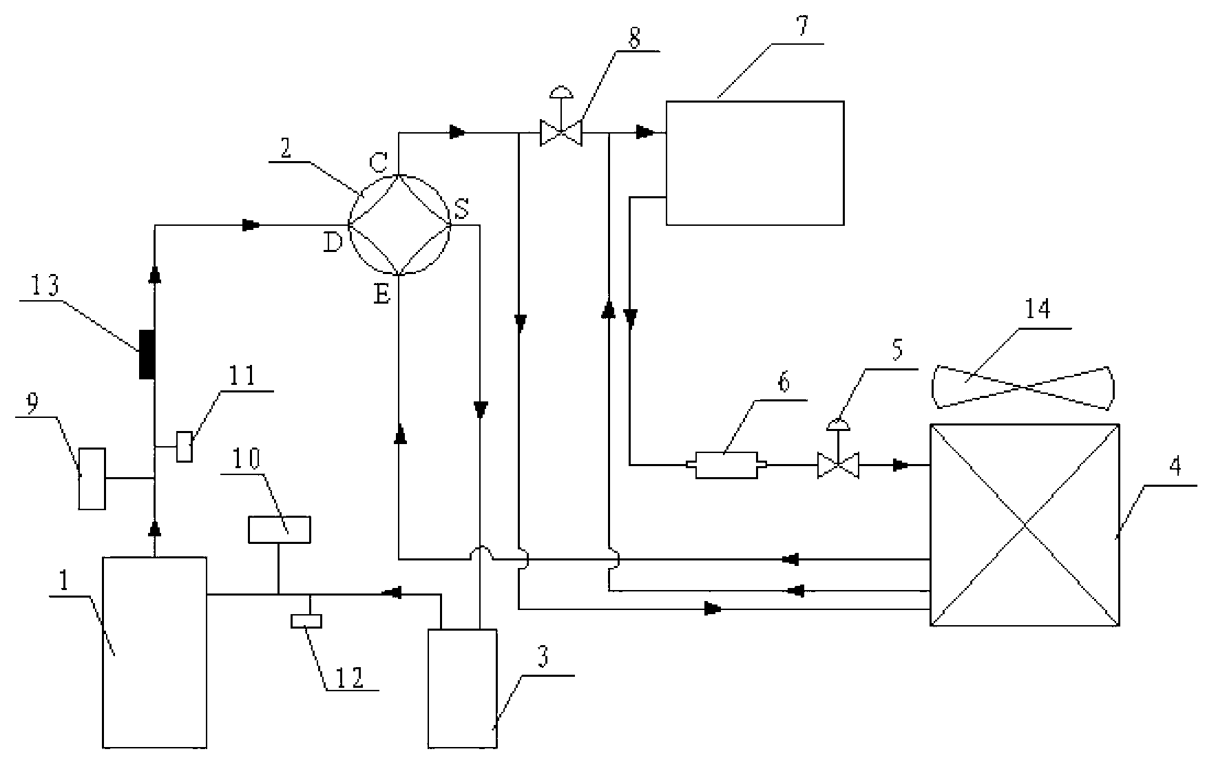 Defrosting system for heat pump