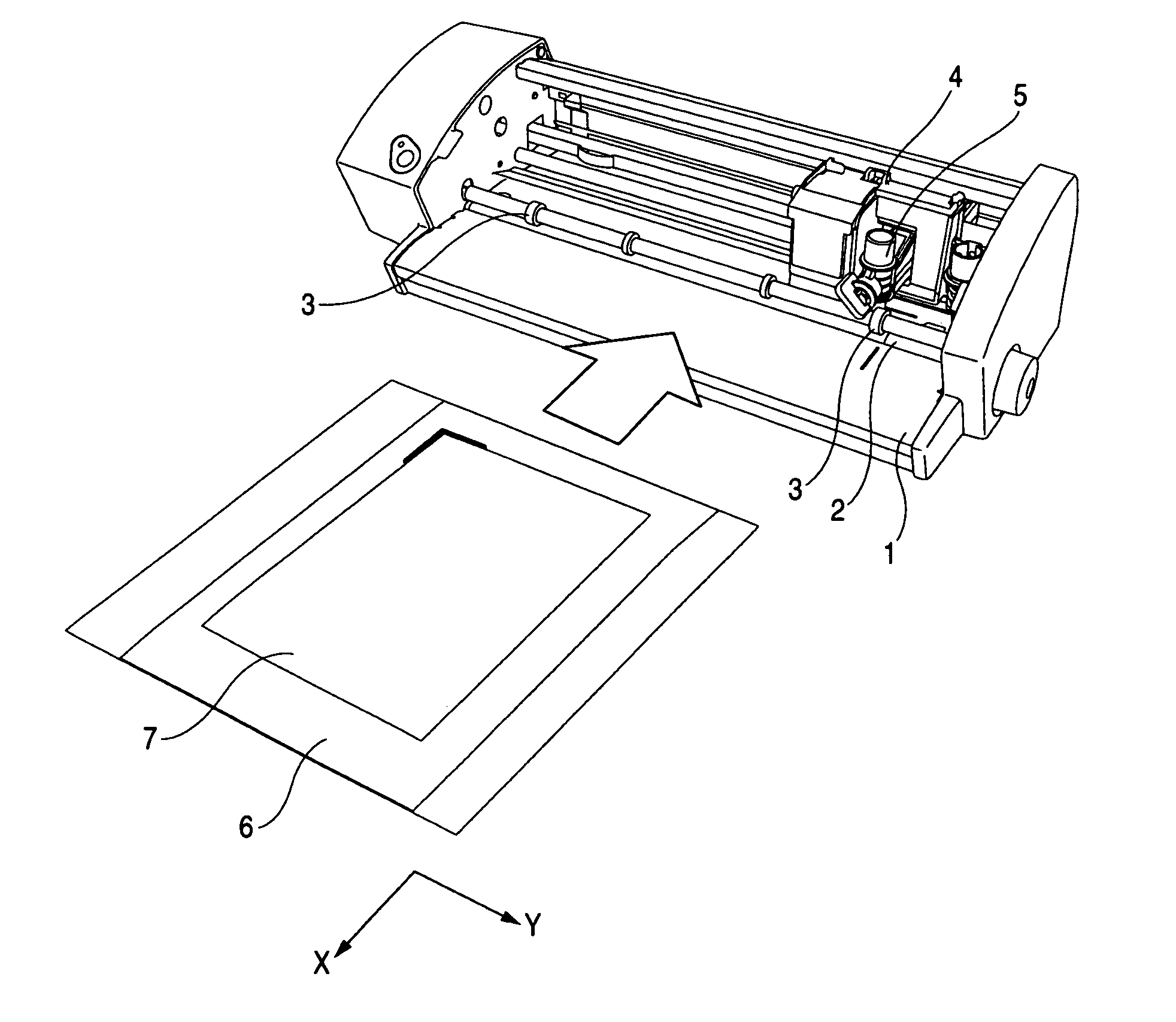 Cutting plotter, cutting plotter driving control device, cut target medium supporting sheet, cut target medium, cutting pen, method of manufacturing paper product, and method of generating cut data