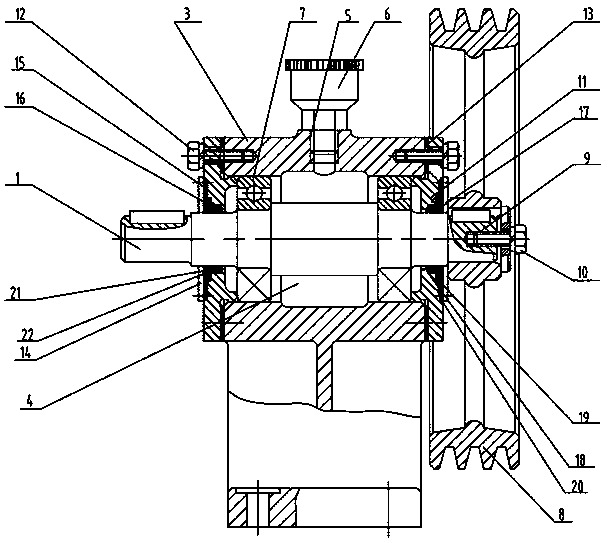 Belt wheel transmission component