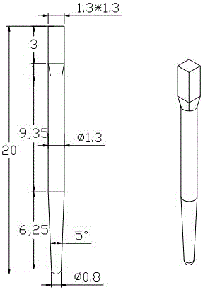 Preparation method of zirconium dioxide all-ceramic post/pin for dental restoration