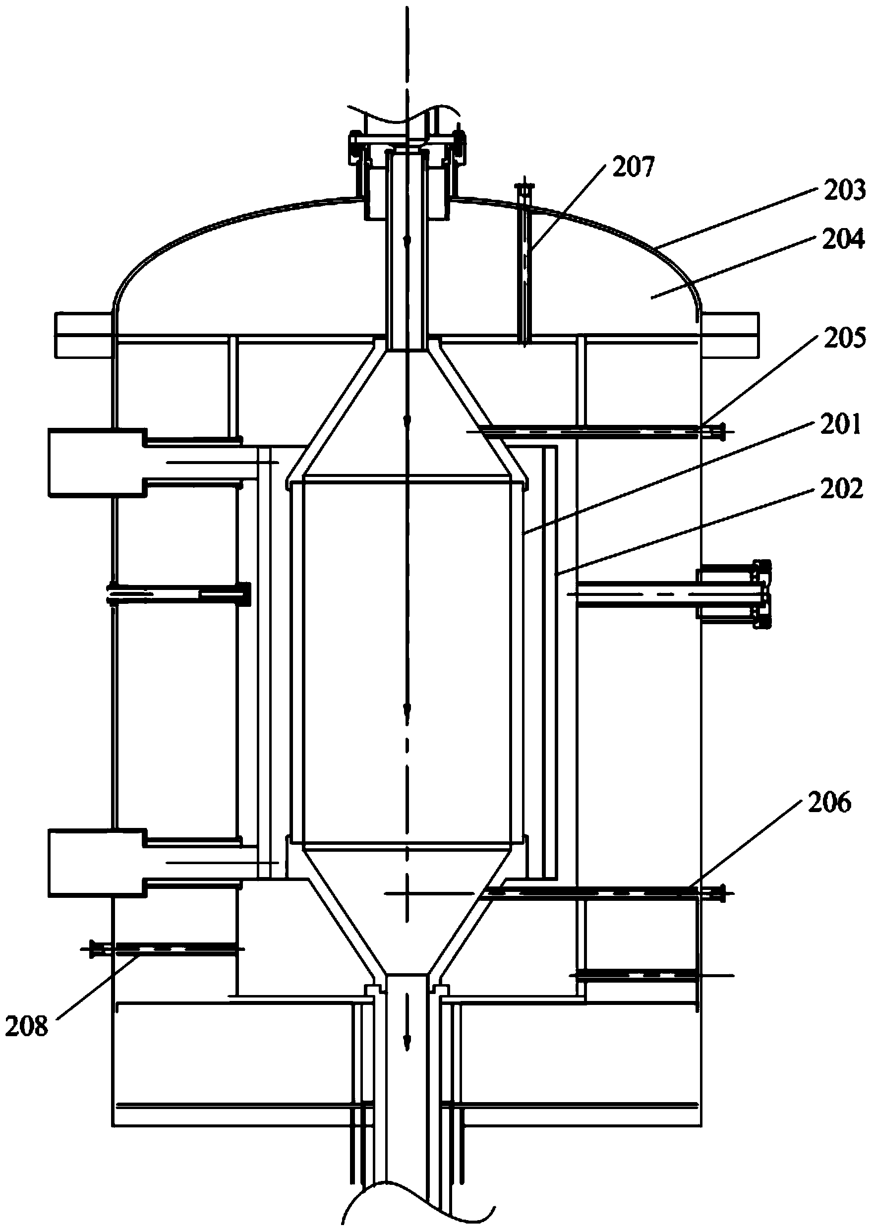 Graphite purifying device