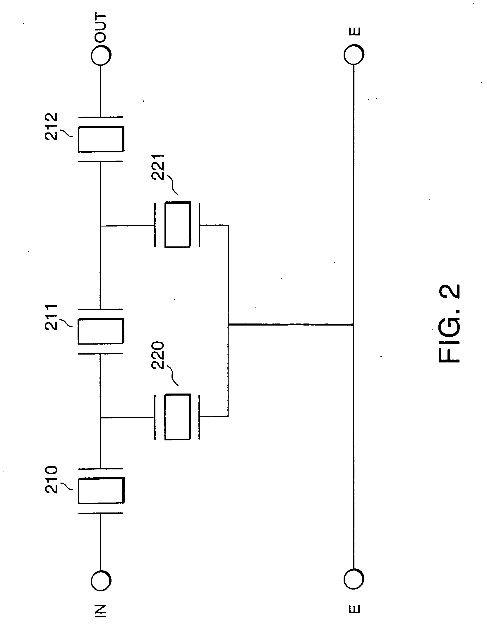 Transmitting filter including saw resonators