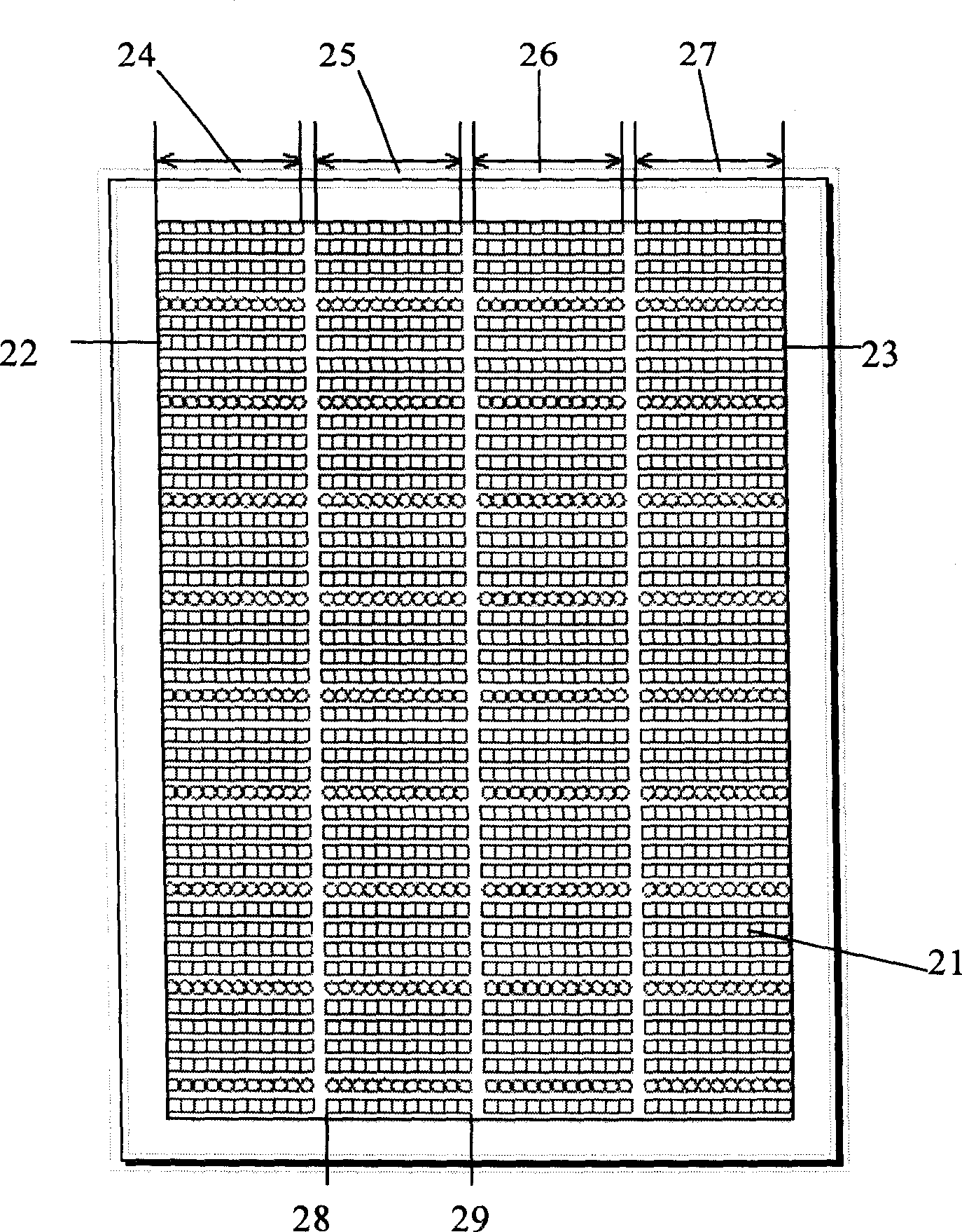 Automatically column dividing method for literal block according to plate core background check