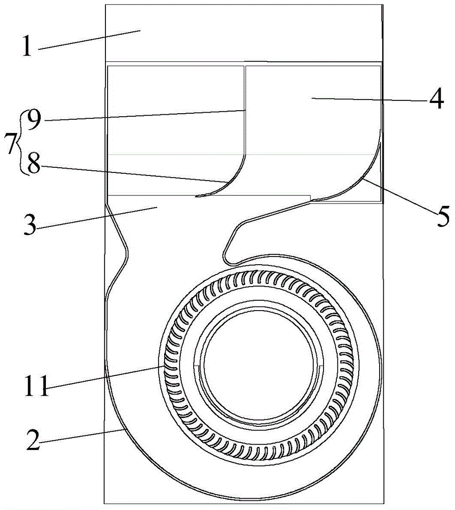 Air flue structure and air conditioner