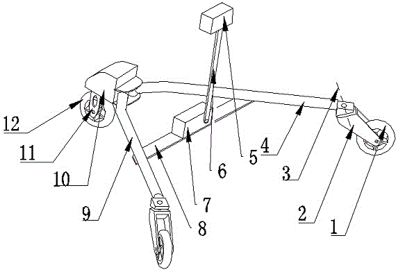 Dragon scooter type sliding robot with gravity adjusted based on inverted pendulum