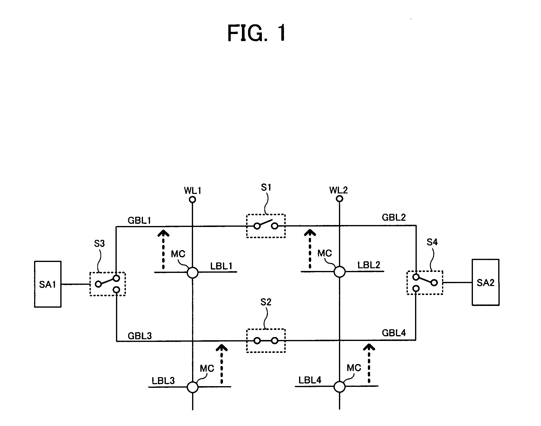 Semiconductor device having hierachical bit line structure