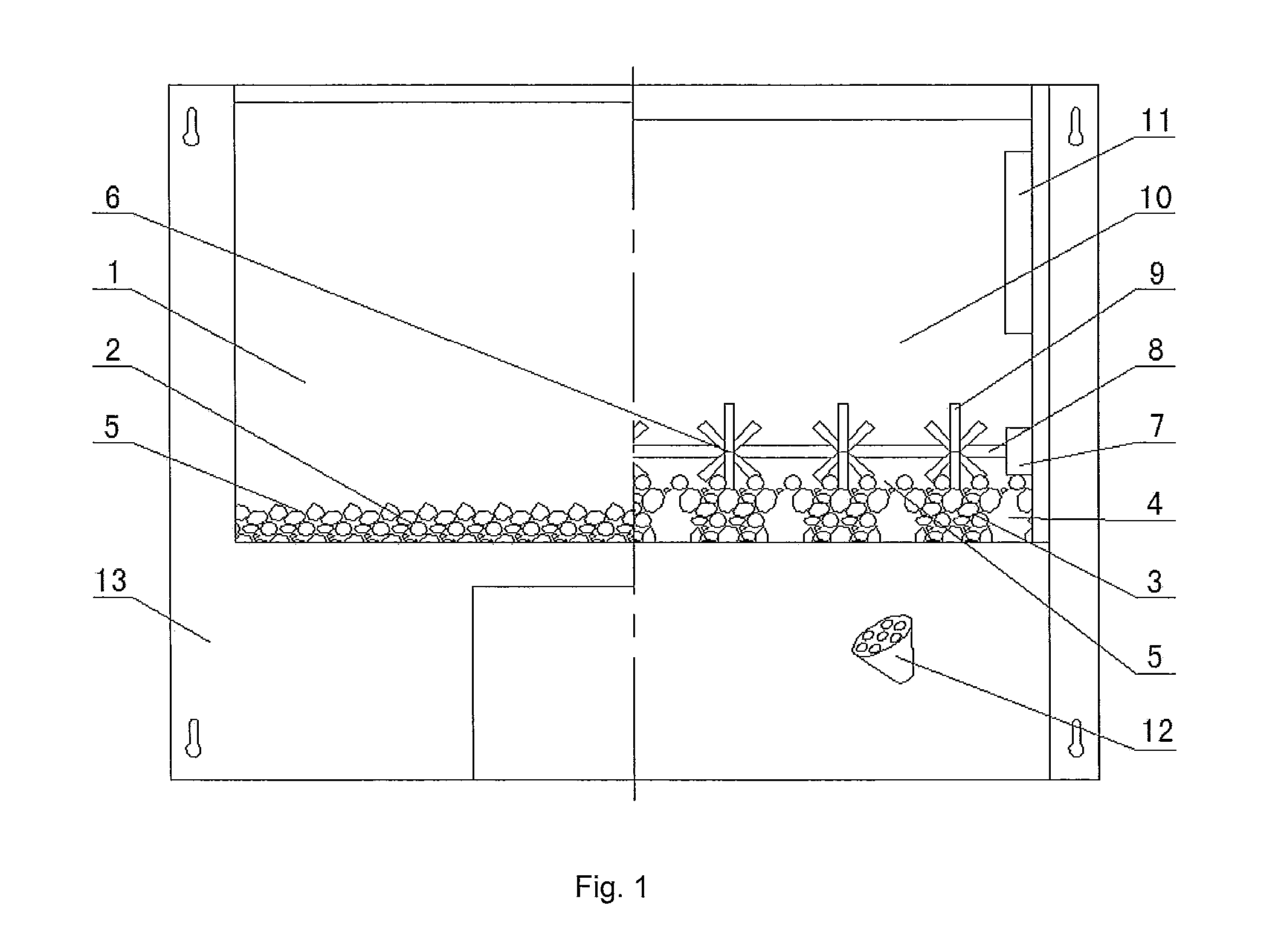 Electric multiplayer frame fireplace with an internal charcoal bed and an external charcoal bed