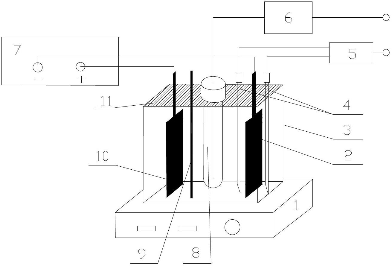 Photo/electricity Fenton device for treating refractory organic wastewater