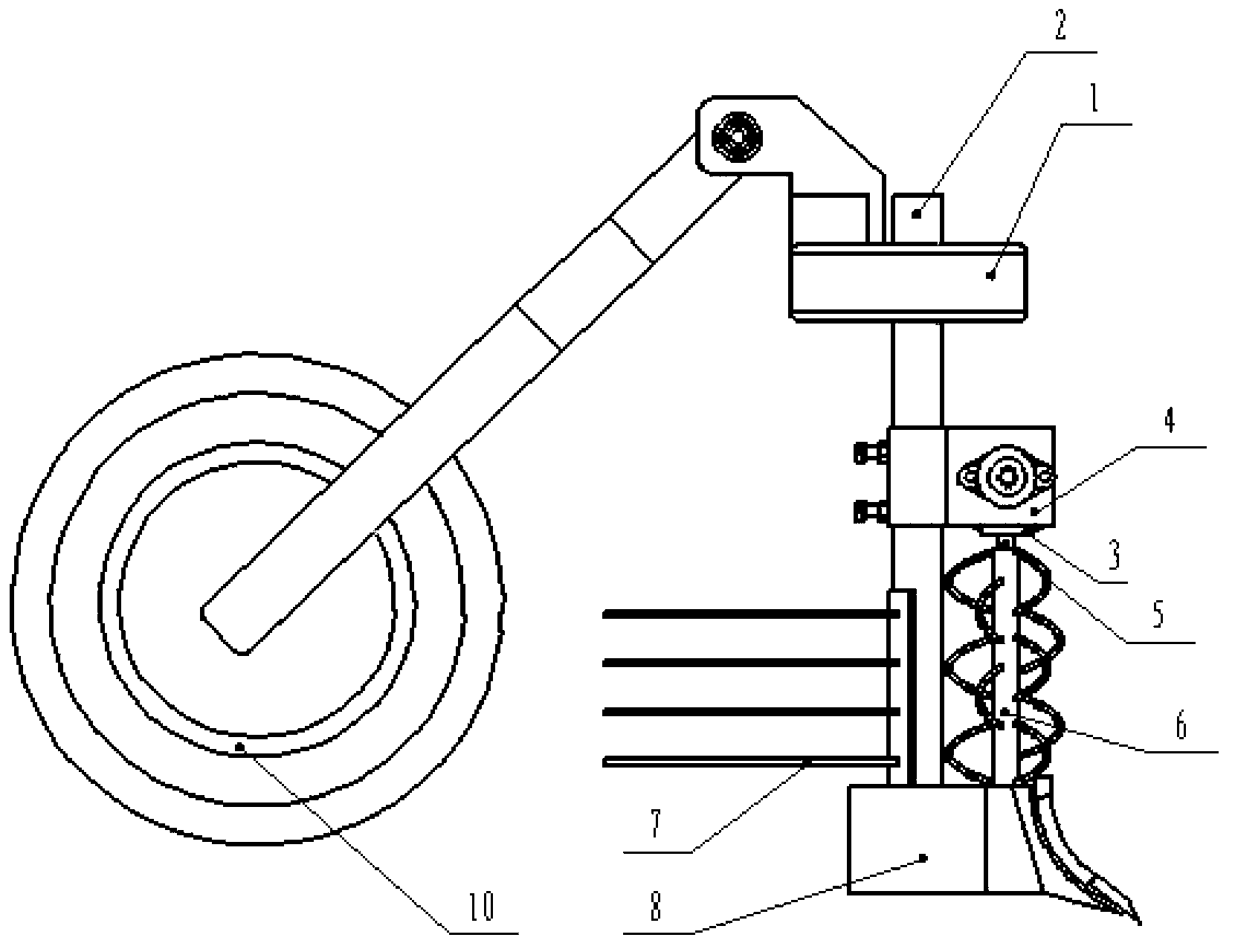 Novel driving drum anti-blocking device of no-tillage sower