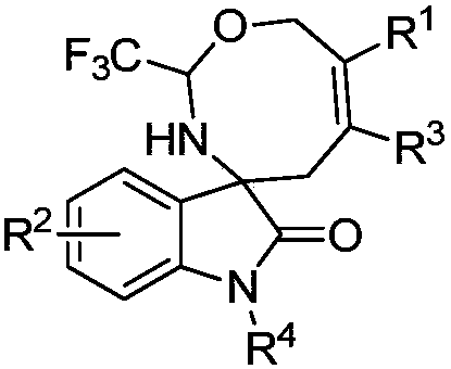 Eight-membered nitrogen-oxygen heterocyclic spiro indolone compound and preparation method thereof