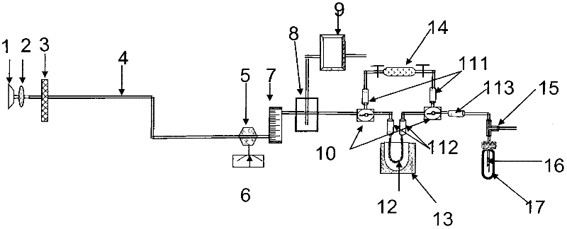 Device and method for synchronously collecting atmosphere CO2 and water vapor samples