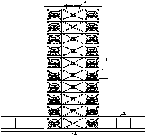 Technology for automatically picking up cars in parking tower garage