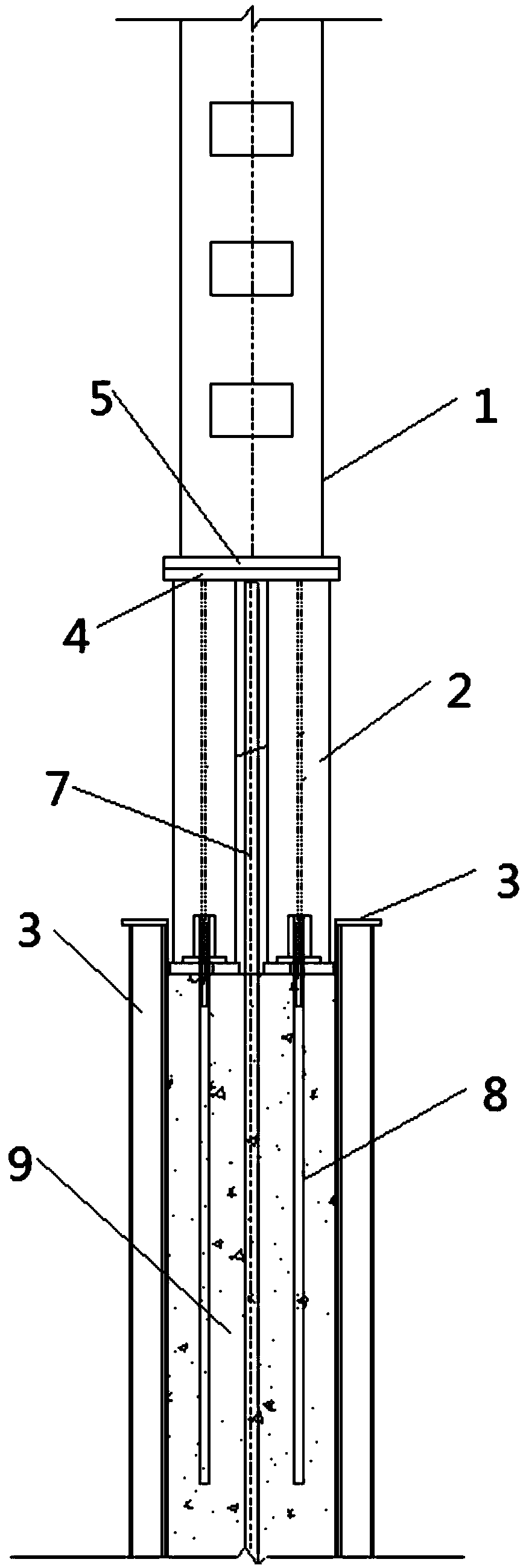 Climbing steel platform supporting devices and using method thereof