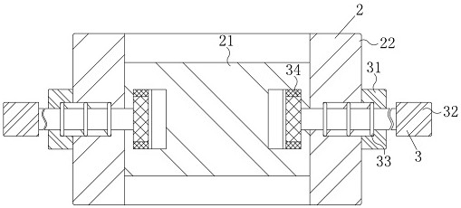 Winding anti-deviation assembly capable of being used for yarns with different thicknesses