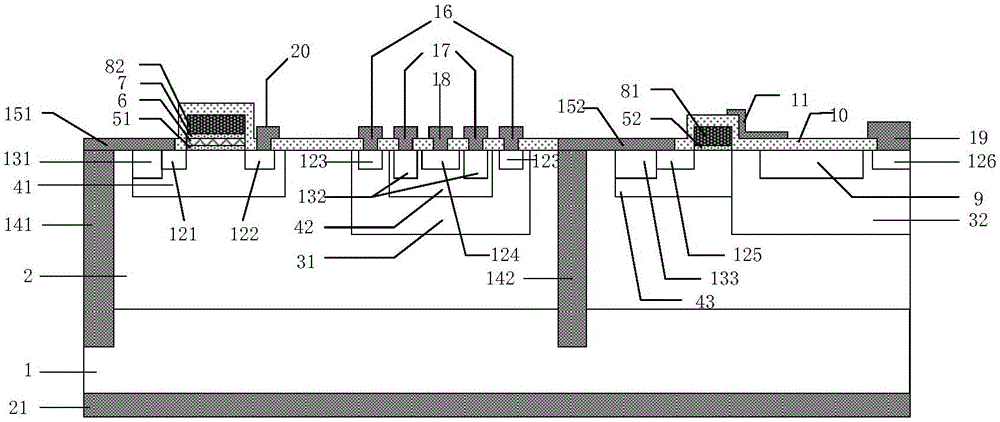 Radio-frequency LDMOS transistor with overheat protection function