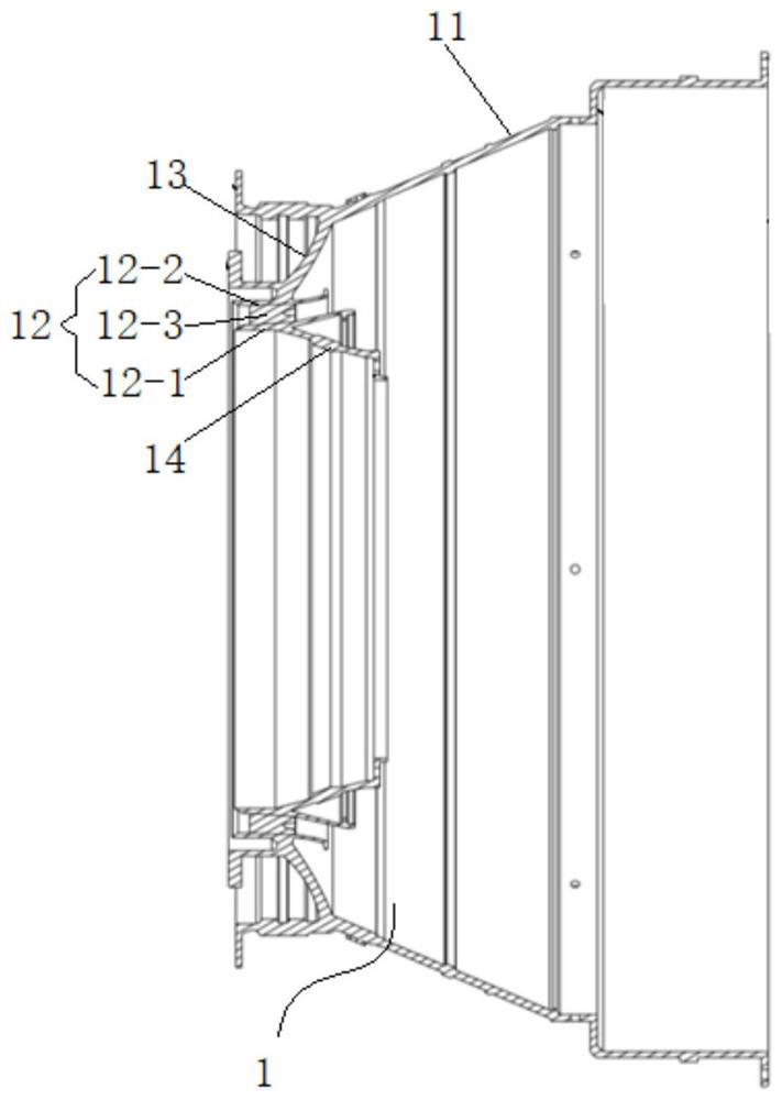 Annular combustion chamber model with integrated head structure and assembly method