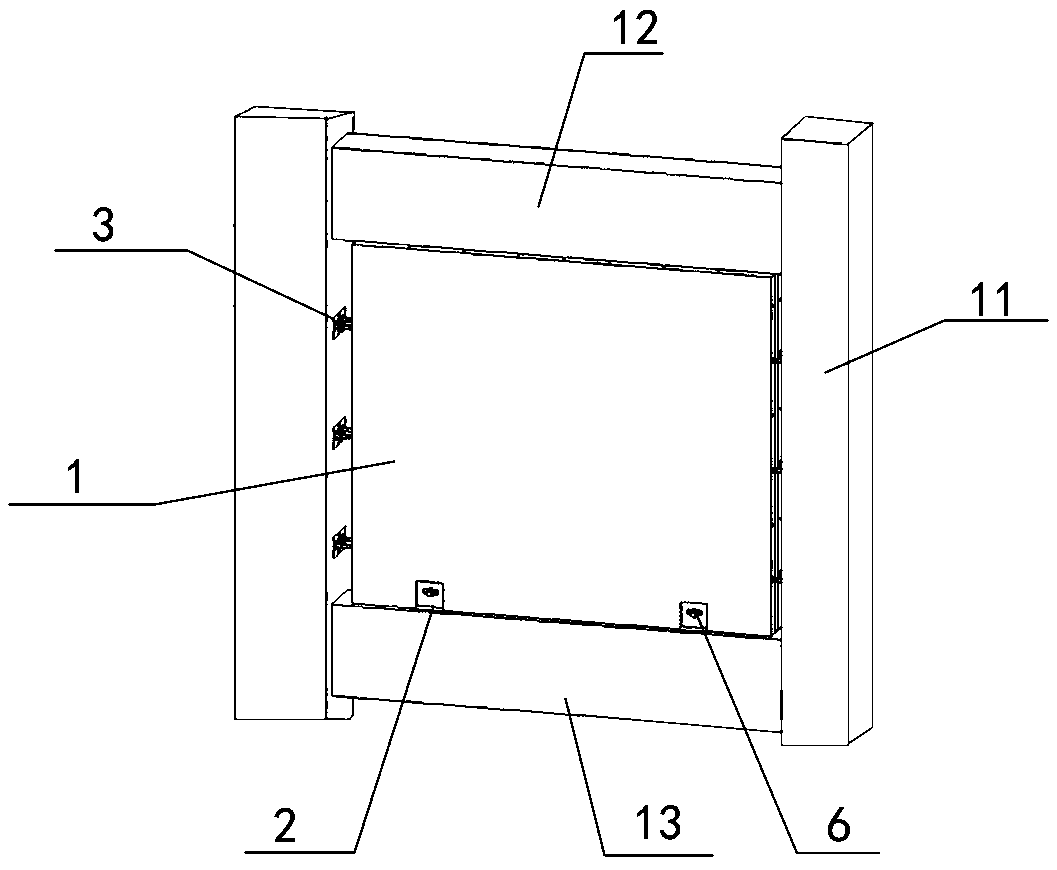 Assembly type concrete frame filling wall structure system and construction method thereof