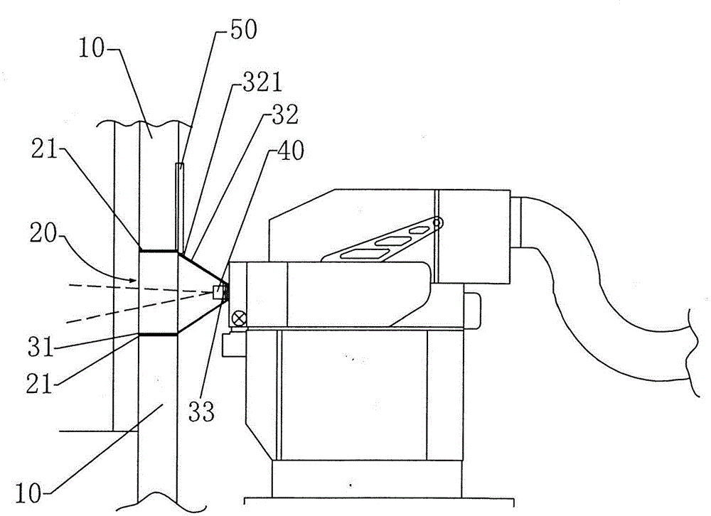 Projection window structure for movie theatre