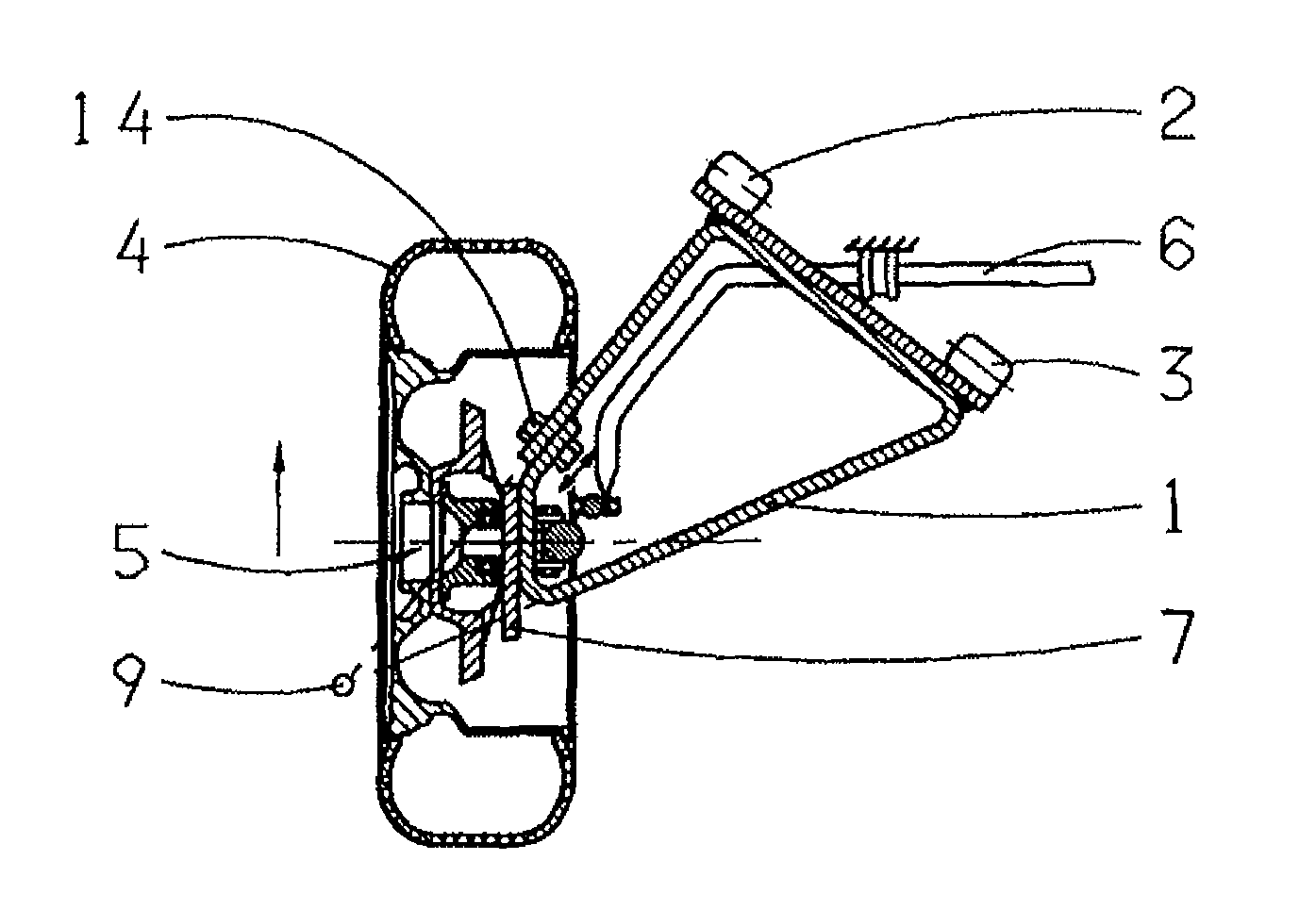 Semi-trailing arm axle for a motor vehicle