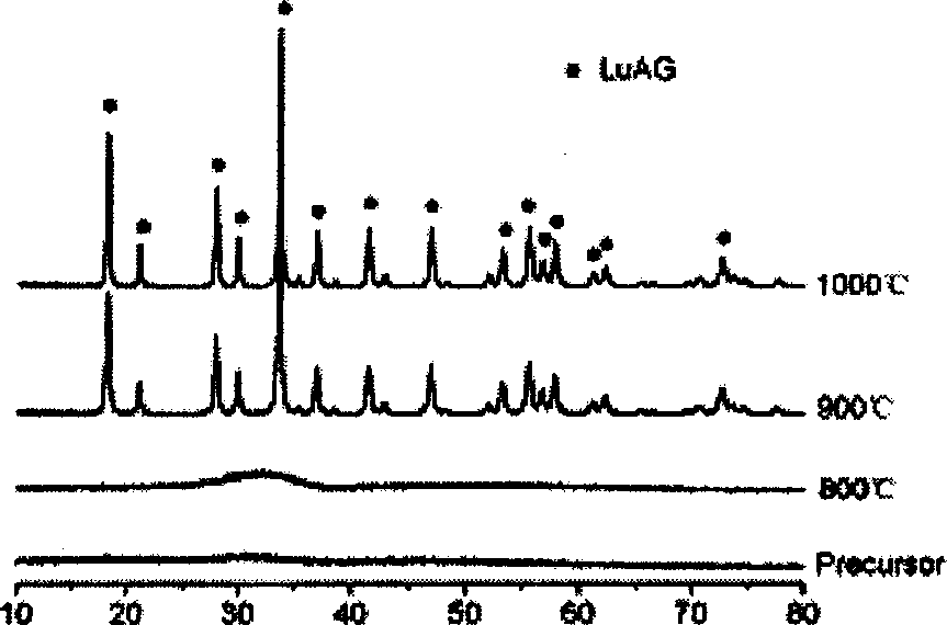 Luetcium aluminum garnet -base transparent ceramic and process for preparing same