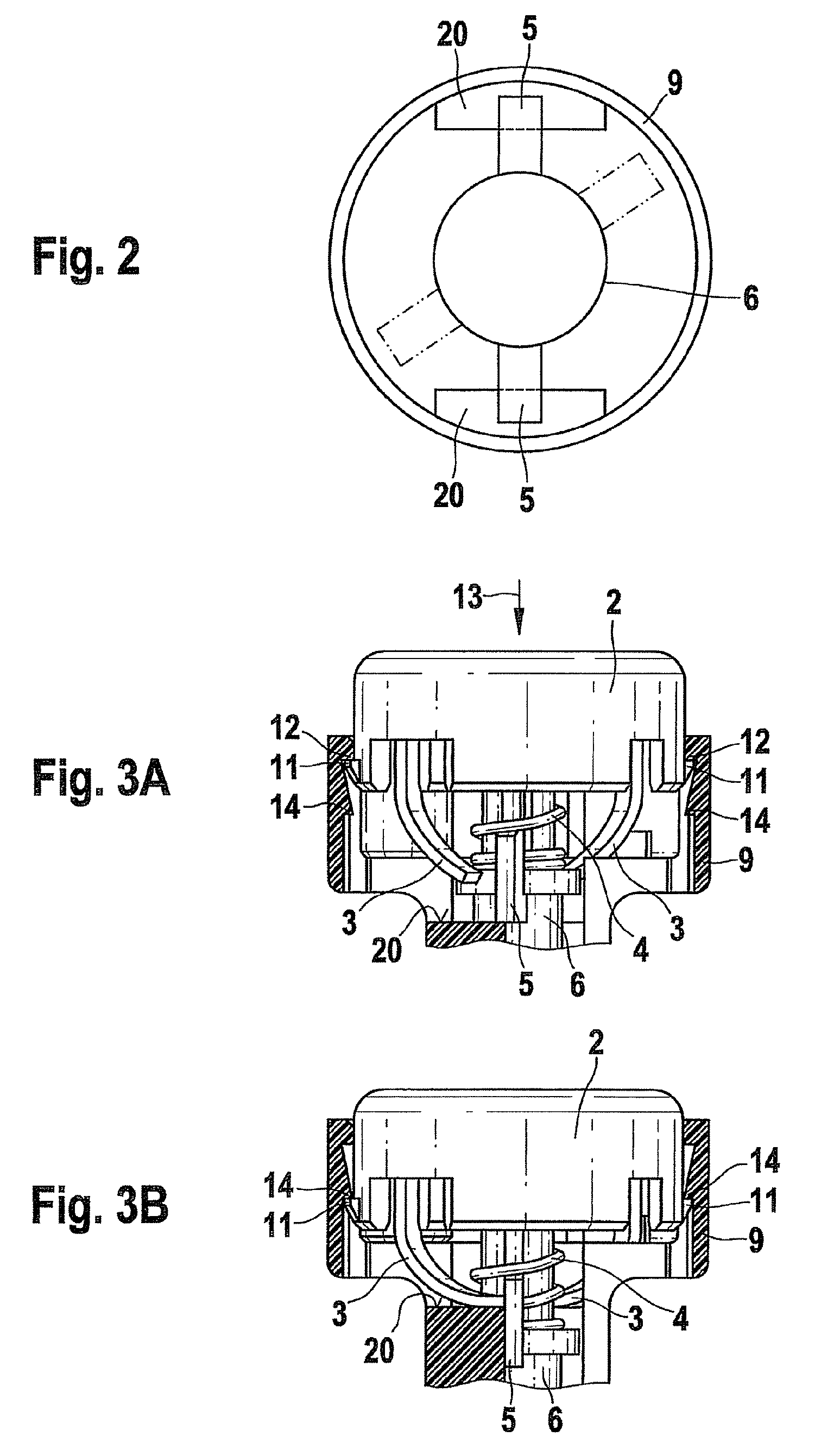 Puncture aid with protection against reuse