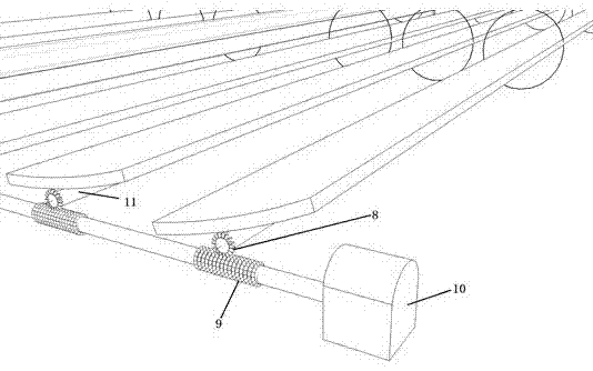 Secondary hook face Fresnel Reflection solar cavity heat collection device