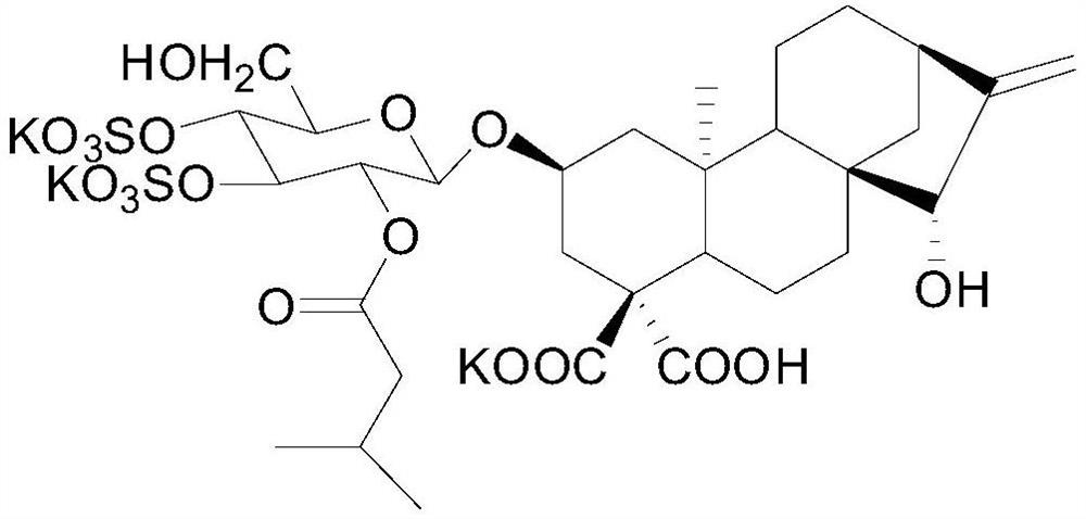 A kind of preparation method and product of carboxy atractylodes tripotassium salt reference substance