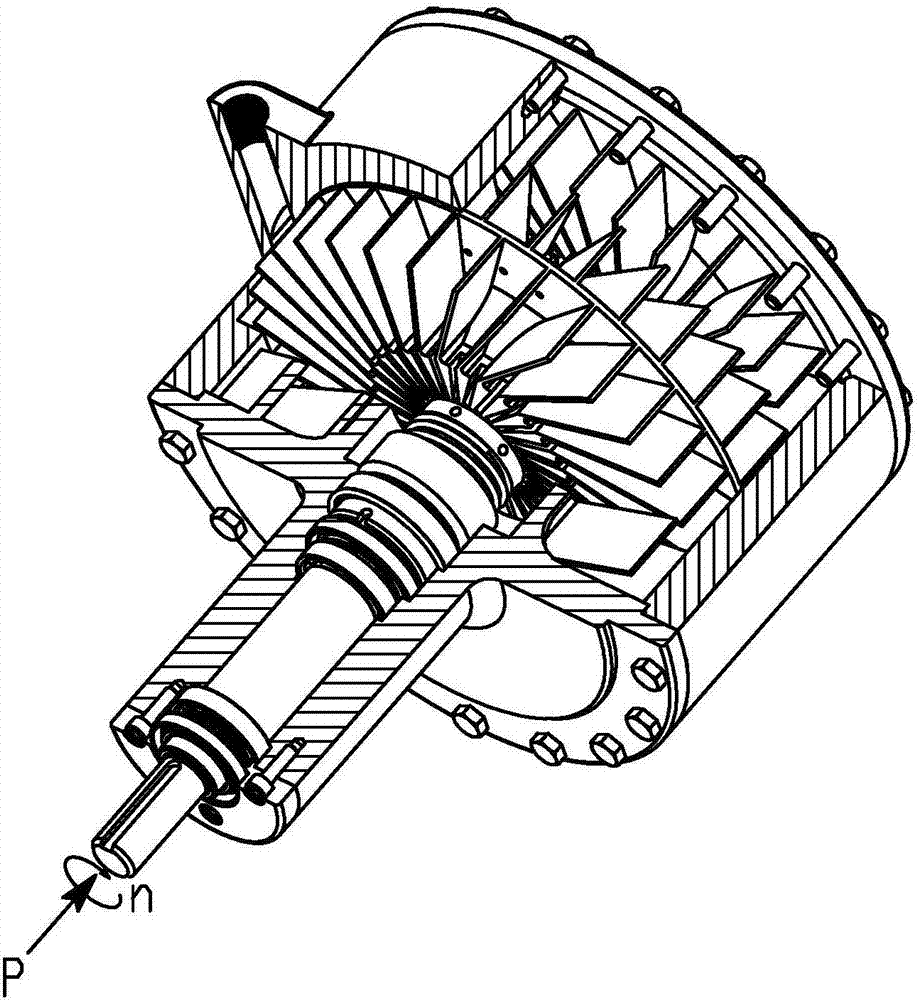 Axial-liquid-feeding and tangent-liquid-discharging hydrodynamic retarder