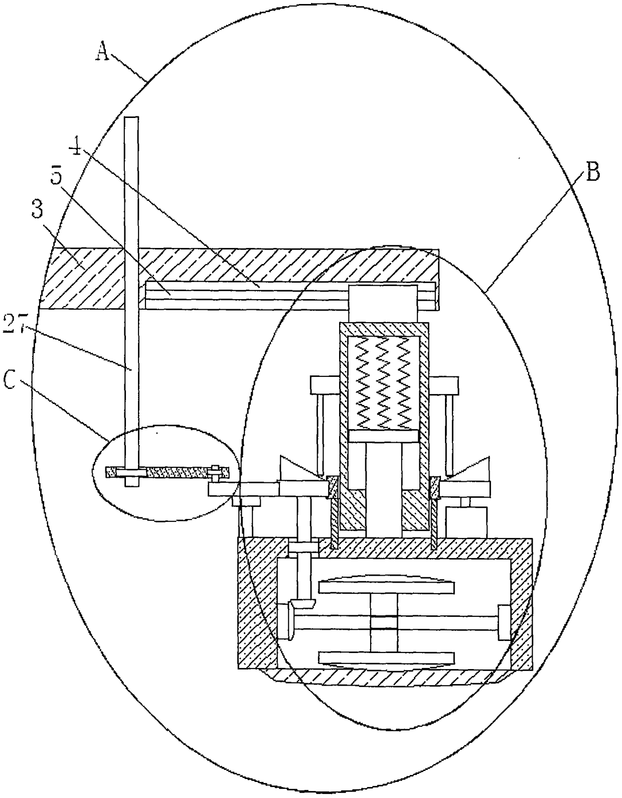 Novel abdominal distension treatment device for department of gastroenterology