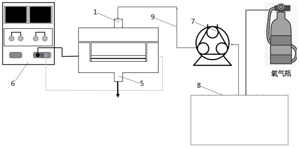 Penetration type heterogeneous electro-Fenton water treatment device and application thereof