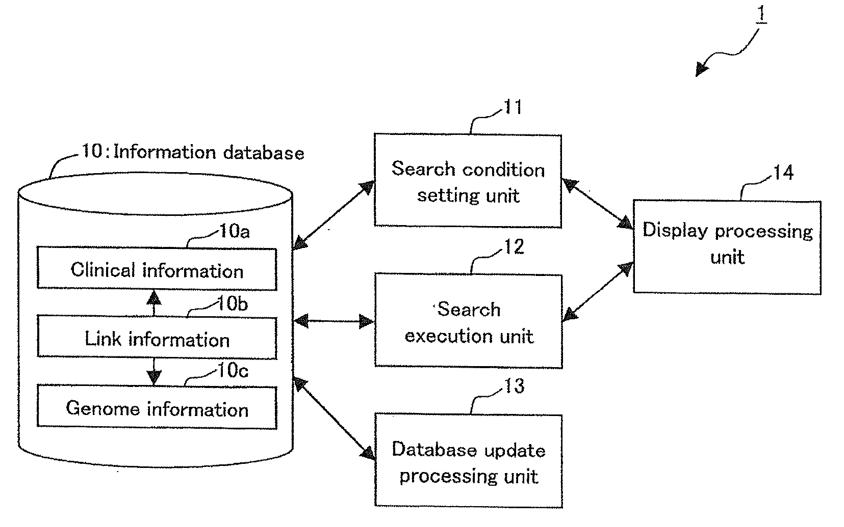 Integrated database system of genome information and clinical information and a method for creating database included therein