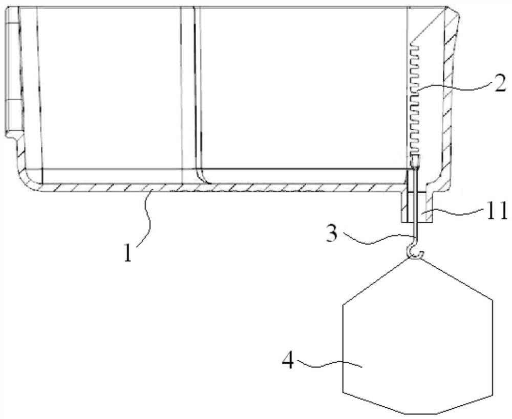 Refrigerator hanging shelf and refrigerator