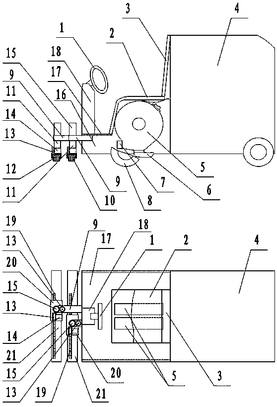 Reel cleaning type continuous floor mopping machine