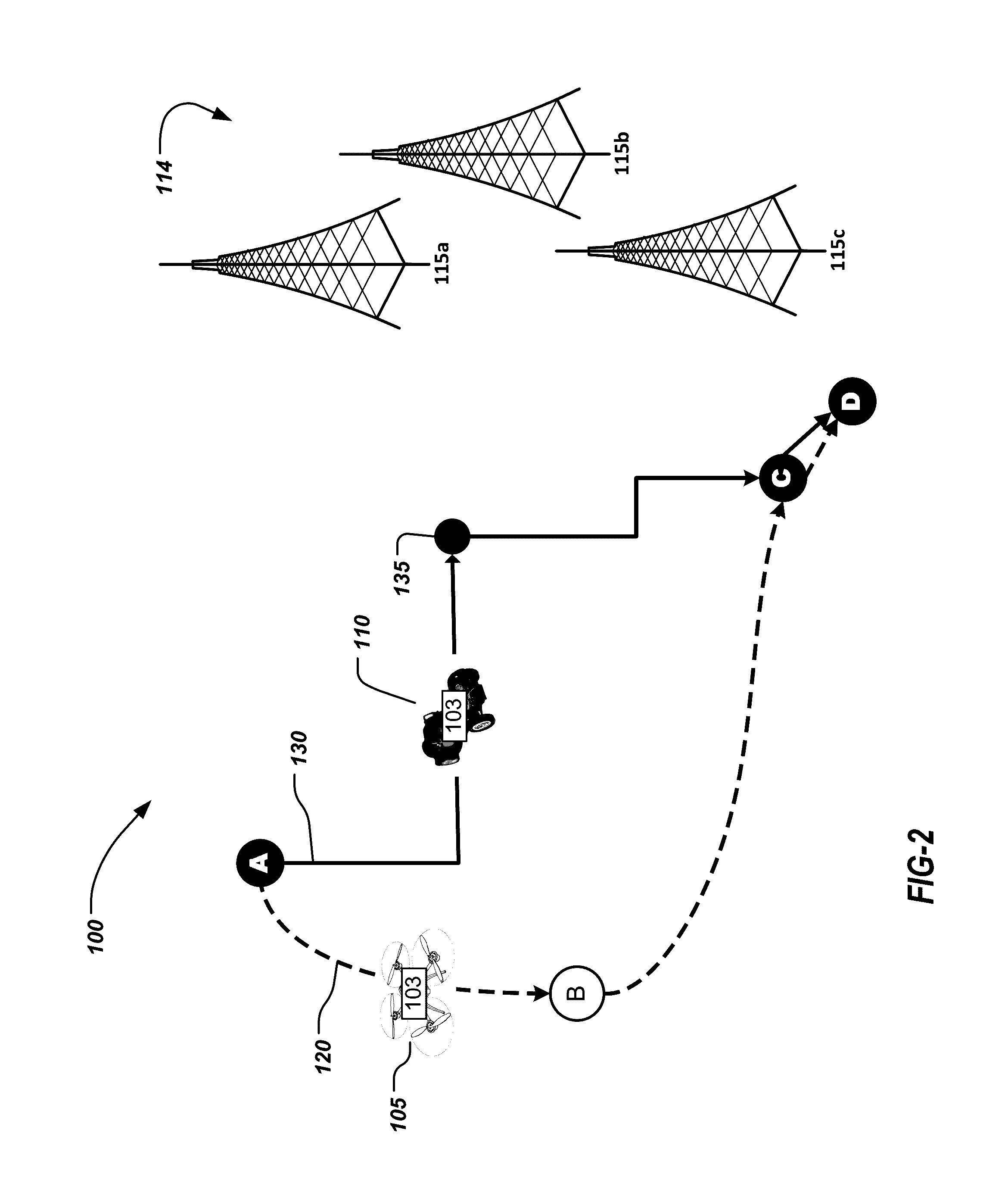 Method and system for drone deliveries to vehicles in route