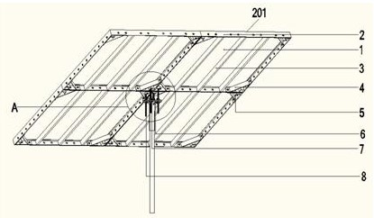 Inclined roof formwork supporting system and construction method thereof