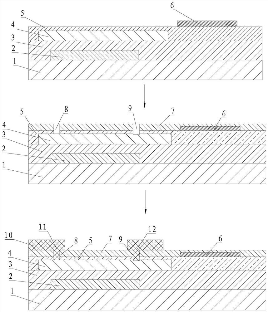 Array substrate structure, display device and preparation method of array substrate structure