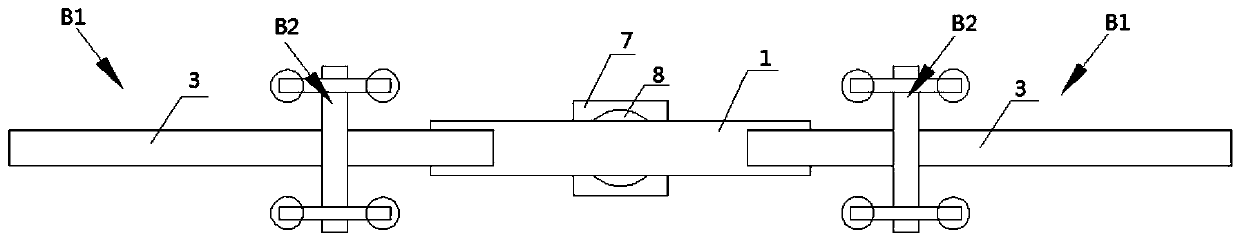 Combined support beam reaction force loading device