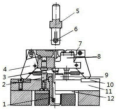 Sliding plate bending die