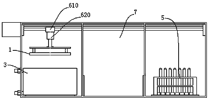 Test tube cleaning, drying and storing machine