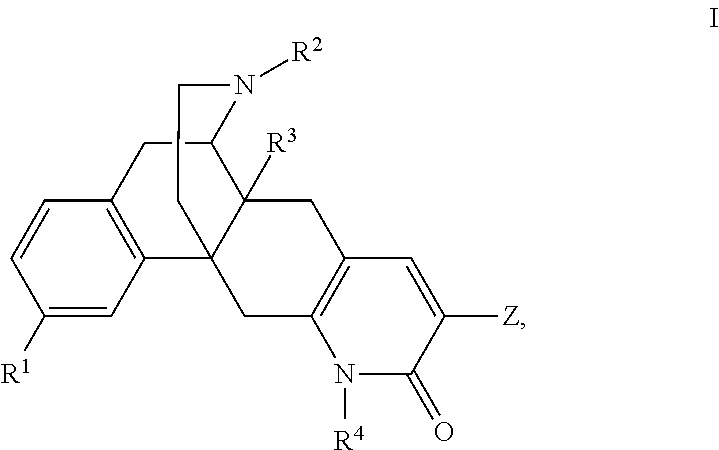 Pyridonemorphinan analogs and biological activity on opioid receptors