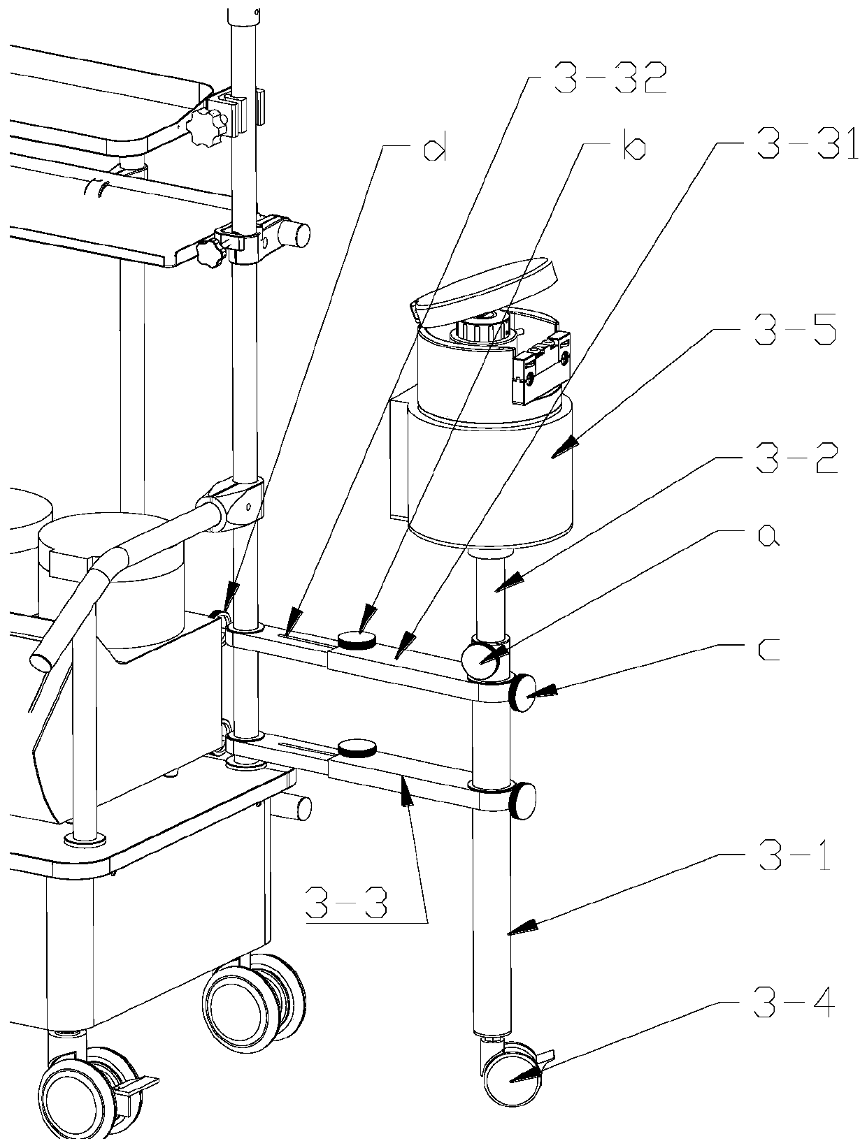 Movable hanging type artificial heart-lung machine blood pump