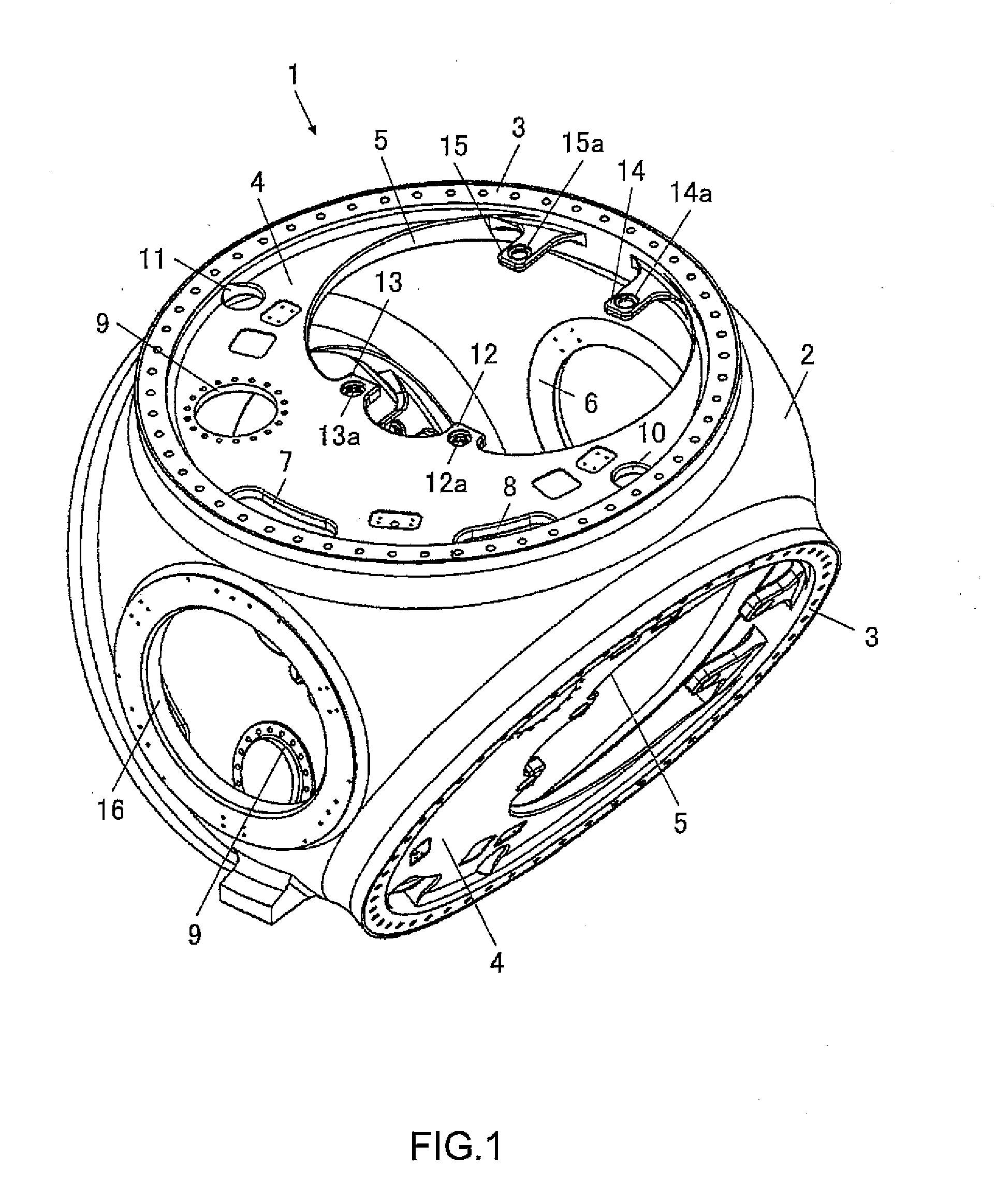 Hub for a horizontal axis wind turbine