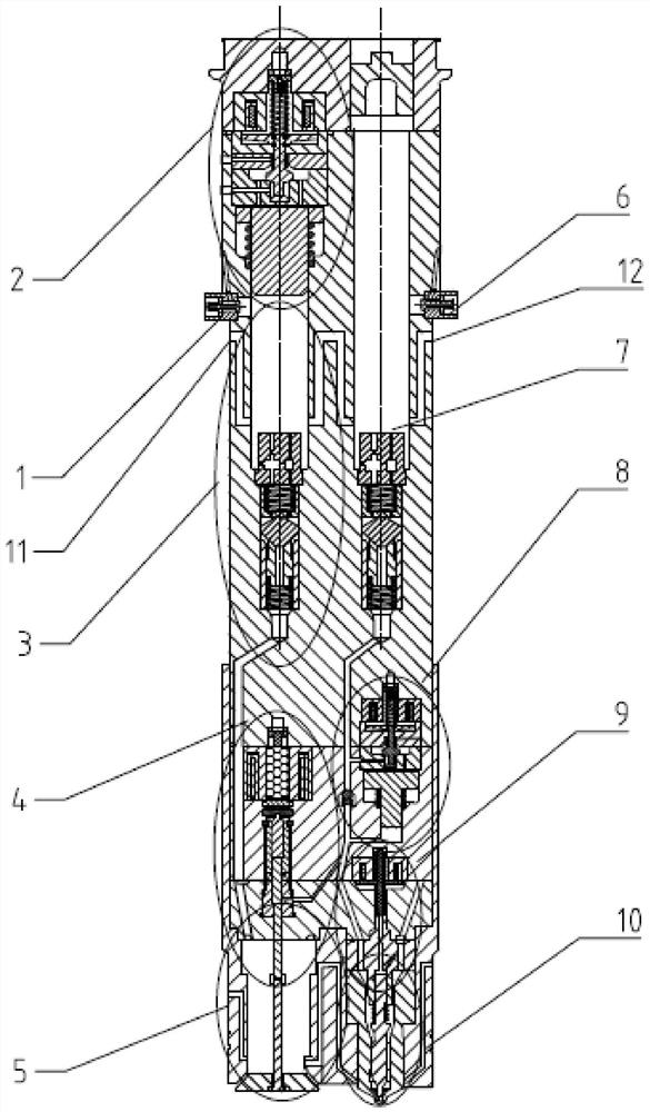 Diesel pressurization-liquid ammonia direct injection dual-fuel injector