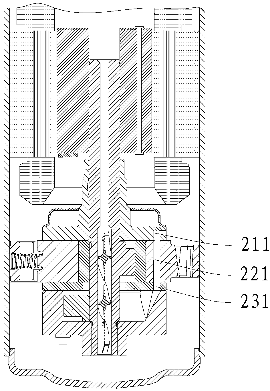 Rotary compressor and refrigeration circulating device provided with rotary compressor