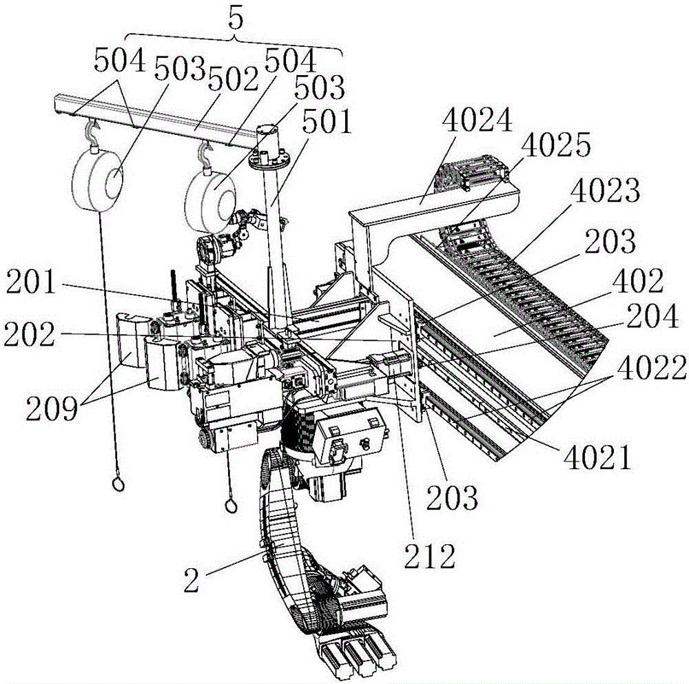 Robot welding working device