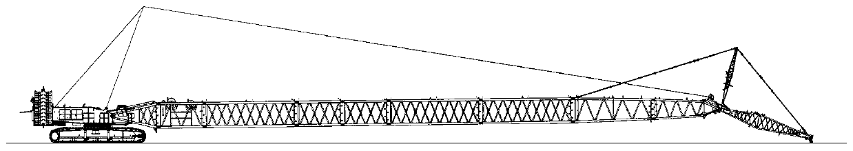 Method for combining arm rods through crawler crane